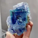 Natural Blue Purple Phantom Fluorite comes from Yindu,Inner Mongolia 70*40*65MM - image 4