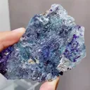 Natural Blue Purple Phantom Fluorite comes from Yindu,Inner Mongolia 95*30*65MM - image 4