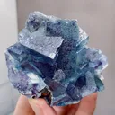 Natural Blue Purple Phantom Fluorite comes from Yindu,Inner Mongolia 95*30*65MM - image 3