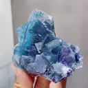 Natural Blue Purple Phantom Fluorite comes from Yindu,Inner Mongolia 95*30*65MM - image 2