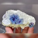 Natural Blue Purple Phantom Fluorite comes from Yindu,Neimenggu 70*40*25MM - image 2
