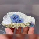 Natural Blue Purple Phantom Fluorite comes from Yindu,Neimenggu 70*40*25MM - image 1