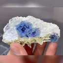 Natural Blue Purple Phantom Fluorite comes from Yindu,Neimenggu 70*40*25MM - image 3