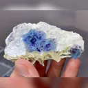 Natural Blue Purple Phantom Fluorite comes from Yindu,Neimenggu 70*40*25MM - image 4