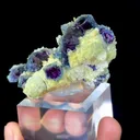 Natural Blue Purple Phantom Fluorite Flaky Calcite and Mica Coexist comes from Yindu,Neimenggu 65*35*35MM - image 4