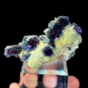 Natural Blue Purple Phantom Fluorite Flaky Calcite and Mica Coexist comes from Yindu,Neimenggu 65*35*35MM - image 1