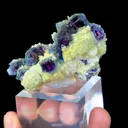 Natural Blue Purple Phantom Fluorite Flaky Calcite and Mica Coexist comes from Yindu,Neimenggu 65*35*35MM - image 5