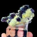 Natural Blue Purple Phantom Fluorite Flaky Calcite and Mica Coexist comes from Yindu,Neimenggu 65*35*35MM - image 2
