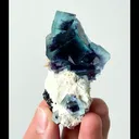 Natural Blue Purple Phantom Fluorite, Mineral Specimen: Inner Mongolia,China (35*65*25MM) - image 4