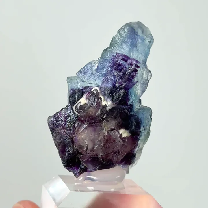 Natural Blue Purple Phantom Fluorite, Mineral Specimen: Yindu,Inner Mongolia (30*15*40MM) - image 3