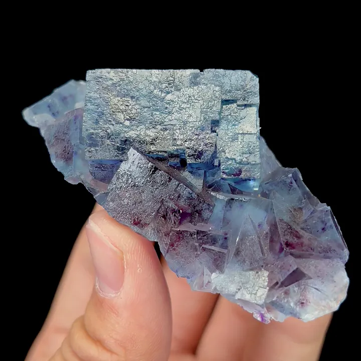 Natural Blue Purple Phantom Fluorite, Mineral Specimen: Yindu,Inner Mongolia (75*40*25MM) - image 3