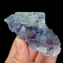 Natural Blue Purple Phantom Fluorite, Mineral Specimen: Yindu,Inner Mongolia (75*40*25MM) - image 3