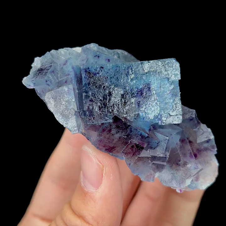 Natural Blue Purple Phantom Fluorite, Mineral Specimen: Yindu,Inner Mongolia (75*40*25MM) - image 2