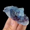 Natural Blue Purple Phantom Fluorite, Mineral Specimen: Yindu,Inner Mongolia (75*40*25MM) - image 2