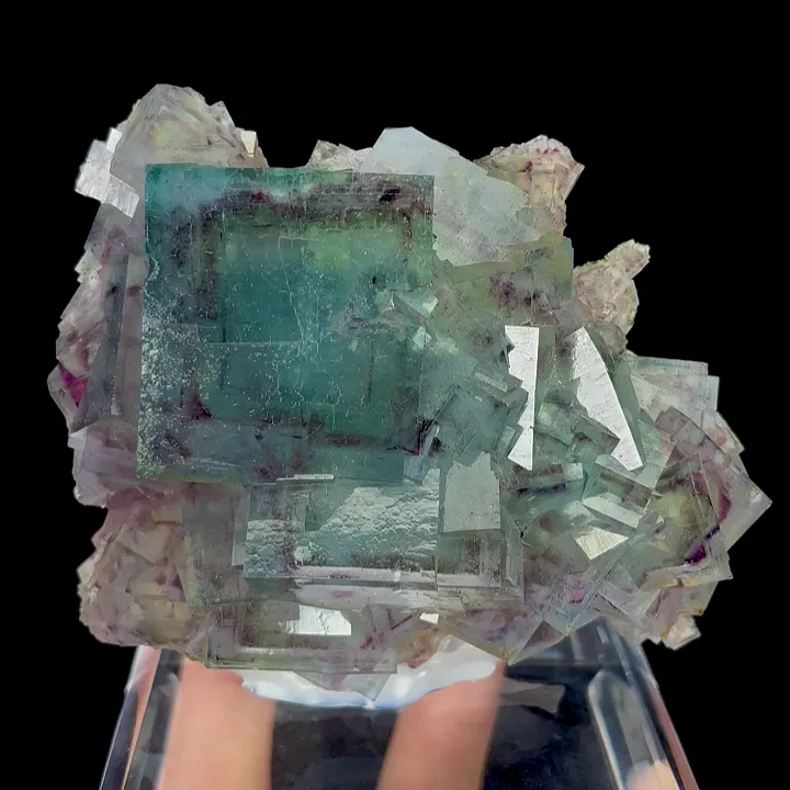Natural Blue Purple Phantom Fluorite, Mineral Specimen: Yindu,Inner Mongolia (90*40*80MM) - image 5