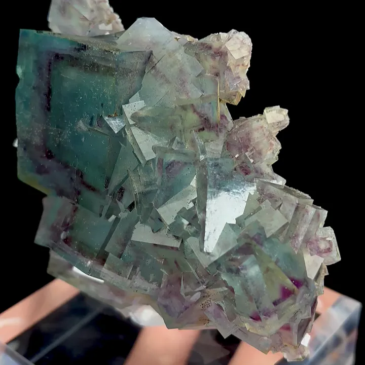 Natural Blue Purple Phantom Fluorite, Mineral Specimen: Yindu,Inner Mongolia (90*40*80MM) - image 4