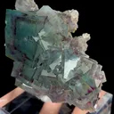 Natural Blue Purple Phantom Fluorite, Mineral Specimen: Yindu,Inner Mongolia (90*40*80MM) - image 4