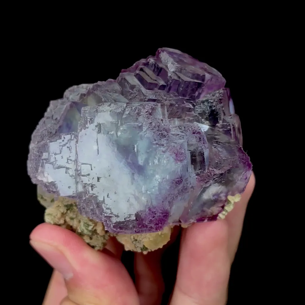Natural Blue Purple Phantom Fluorite Mineral Specimen,High Quality Specimen,YAO GANG XIAN,HUNAN,CHINA(62*55*52mm) - image 4