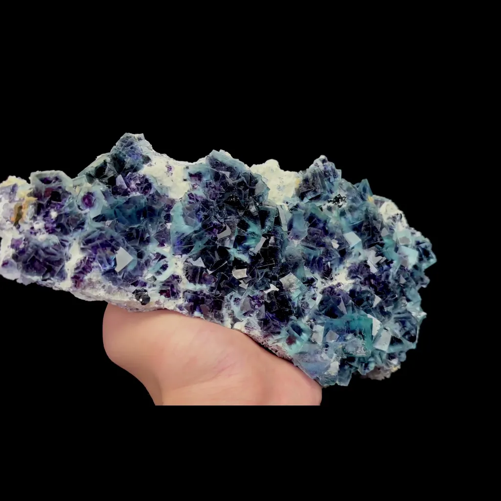 Natural Blue Purple Phantom Fluorite Mineral Specimen,High Quality Specimen,YINDU,INNER MONGOLIA,CHINA(240*120*45mm) - image 2