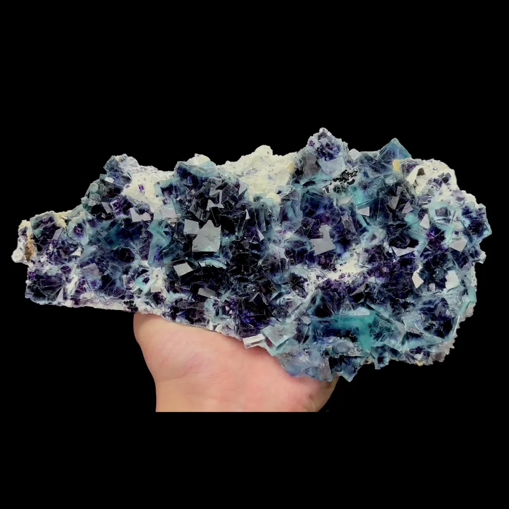 Natural Blue Purple Phantom Fluorite Mineral Specimen,High Quality Specimen,YINDU,INNER MONGOLIA,CHINA(240*120*45mm) - image 4