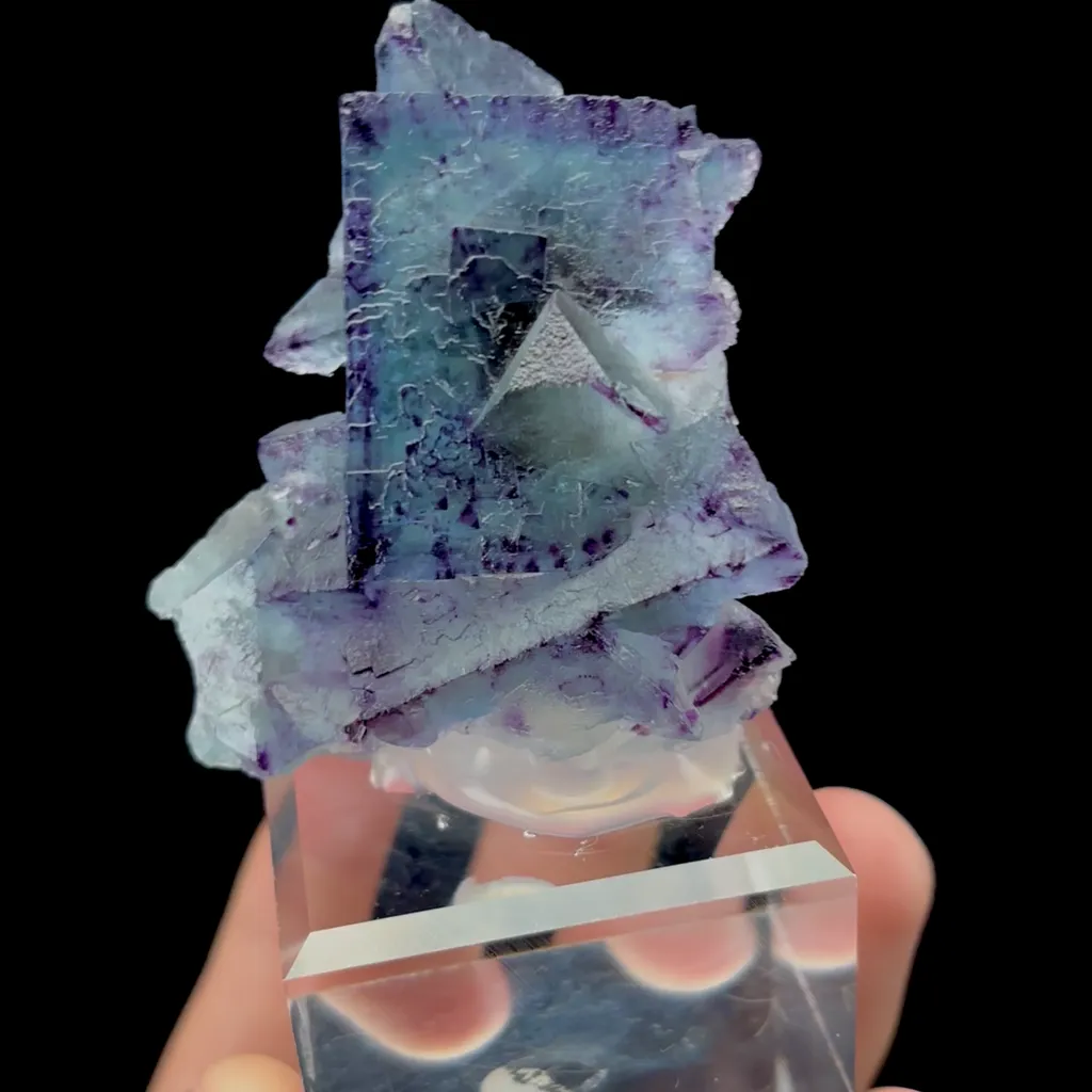 Natural Blue Purple Phantom Fluorite Mineral Specimen,High Quality Specimen,YINDU,INNER MONGOLIA,CHINA(46*27*51mm) - image 2