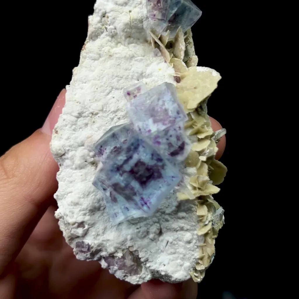 Natural Blue Purple Phantom Fluorite Mineral Specimen,High Quality Specimen,YINDU,INNER MONGOLIA,CHINA(70*40*25mm) image