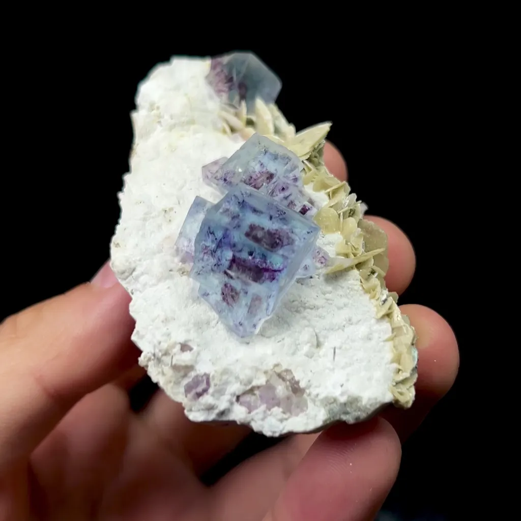 Natural Blue Purple Phantom Fluorite Mineral Specimen,High Quality Specimen,YINDU,INNER MONGOLIA,CHINA(70*40*25mm) - image 3