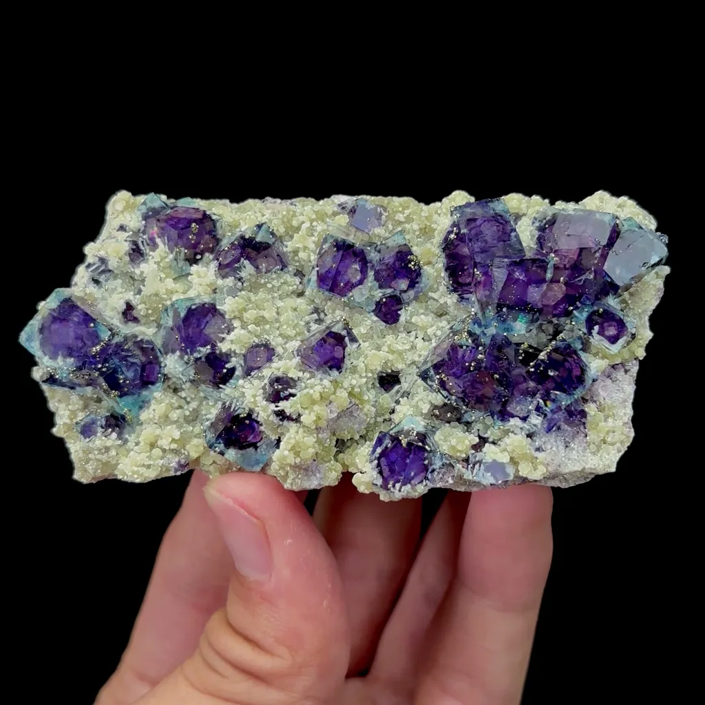 Natural Blue Purple Phantom Fluorite Mineral Specimen,High Quality Specimen,YINDU,INNER MONGOLIA,CHINA(90*44*21mm) - image 4