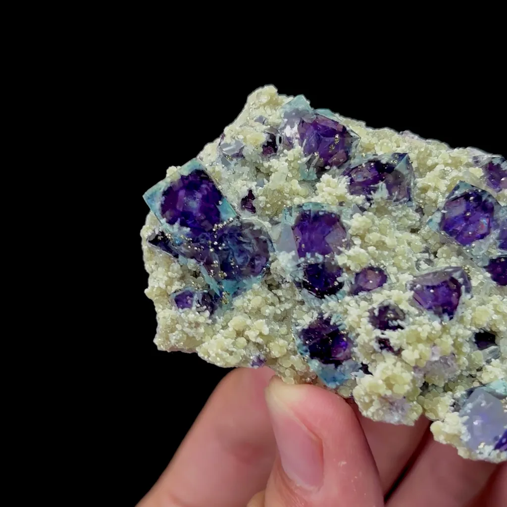 Natural Blue Purple Phantom Fluorite Mineral Specimen,High Quality Specimen,YINDU,INNER MONGOLIA,CHINA(90*44*21mm) - image 2