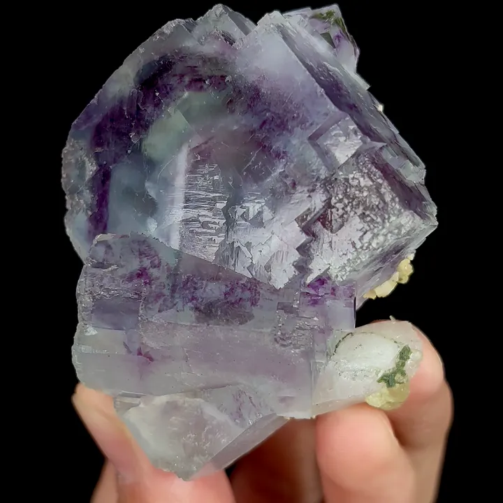 Natural Blue Purple Phantom Fluorite, Mineral Specimen:Yaogangxian,Hunan (50*45*65MM) image