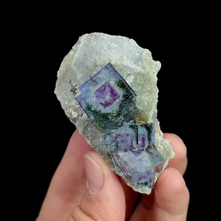 Natural Blue Purple Phantom Fluorite, Mineral Specimen:Yaogangxian,Hunan (60*40*20MM) - image 2