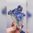 Natural Blue Purple Phantom Fluorite & Quartz, Mineral Specimen: Yaogangxian,Hunan (85*115*45mm) - image 1