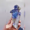 Natural Blue Purple Phantom Fluorite & Quartz, Mineral Specimen: Yaogangxian,Hunan (85*115*45mm) - image 5