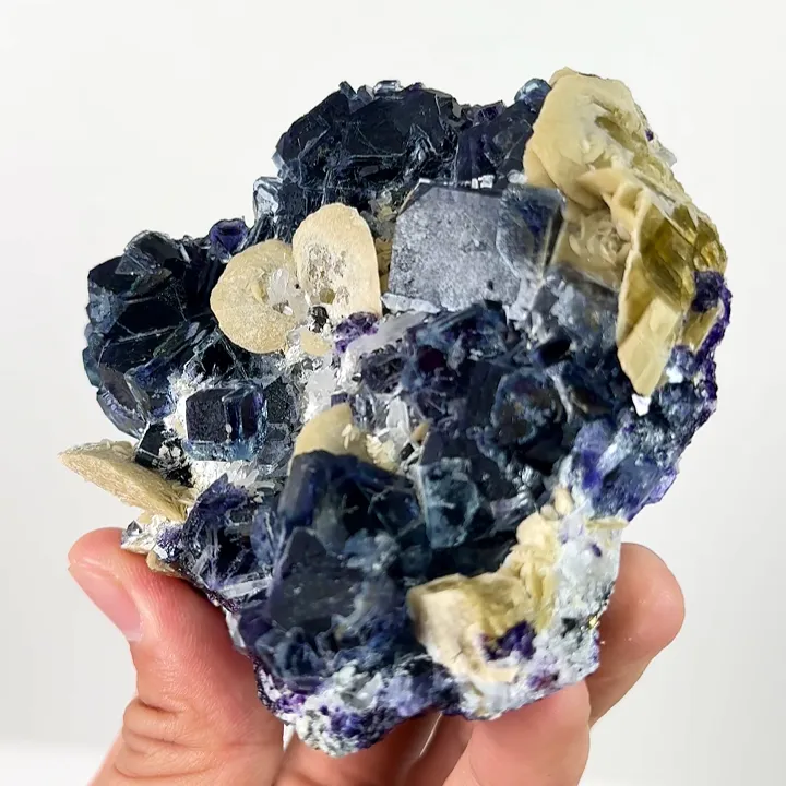 Natural Blue Purple Phantom Fluorite,Cube Mineral Specimen: YINDU (90*30*90mm) - image 2
