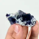 Natural Blue Purple Phantom Fluorite,Cube Mineral Specimen:YINDU (50*20*30mm) - image 1