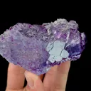 Natural Blue Purple Phantom Fluorite,Ladder Pattern Mineral Specimen:YAOGANGXIAN (105*45*55mm) - image 4