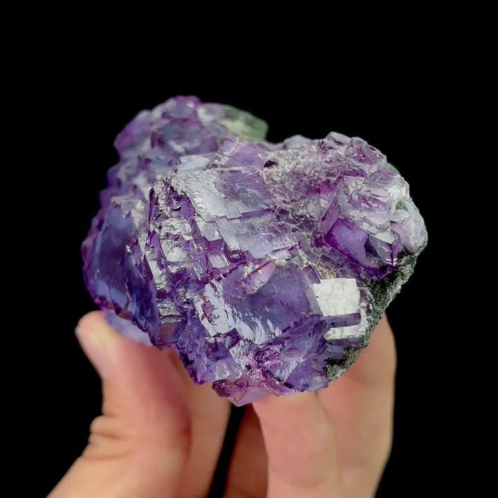 Natural Blue Purple Phantom Fluorite,Ladder Pattern Mineral Specimen:YAOGANGXIAN (105*45*55mm) - image 2