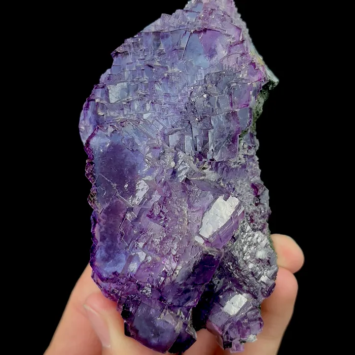 Natural Blue Purple Phantom Fluorite,Ladder Pattern Mineral Specimen:YAOGANGXIAN (105*45*55mm) - image 3