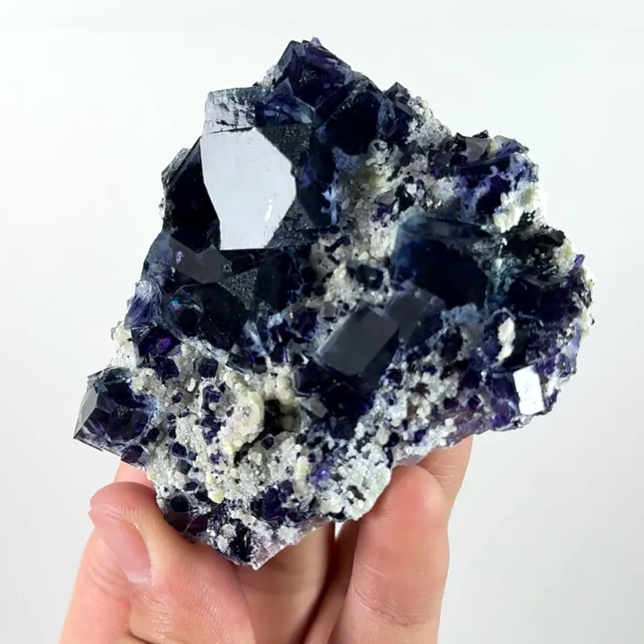 Natural Blue Purple Phantom Fluorite,Mineral Specimen:YINDU NEIMENG (80*65*20mm) - image 2