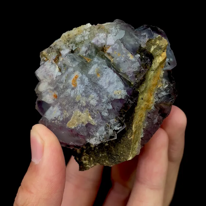 Natural Blue Purple Phantom Fluorite,Single Crystal Mineral Specimen:YA0GANGXIAN (60*45*65mm) - image 4