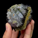 Natural Blue Purple Phantom Fluorite,Single Crystal Mineral Specimen:YA0GANGXIAN (60*45*65mm) - image 4