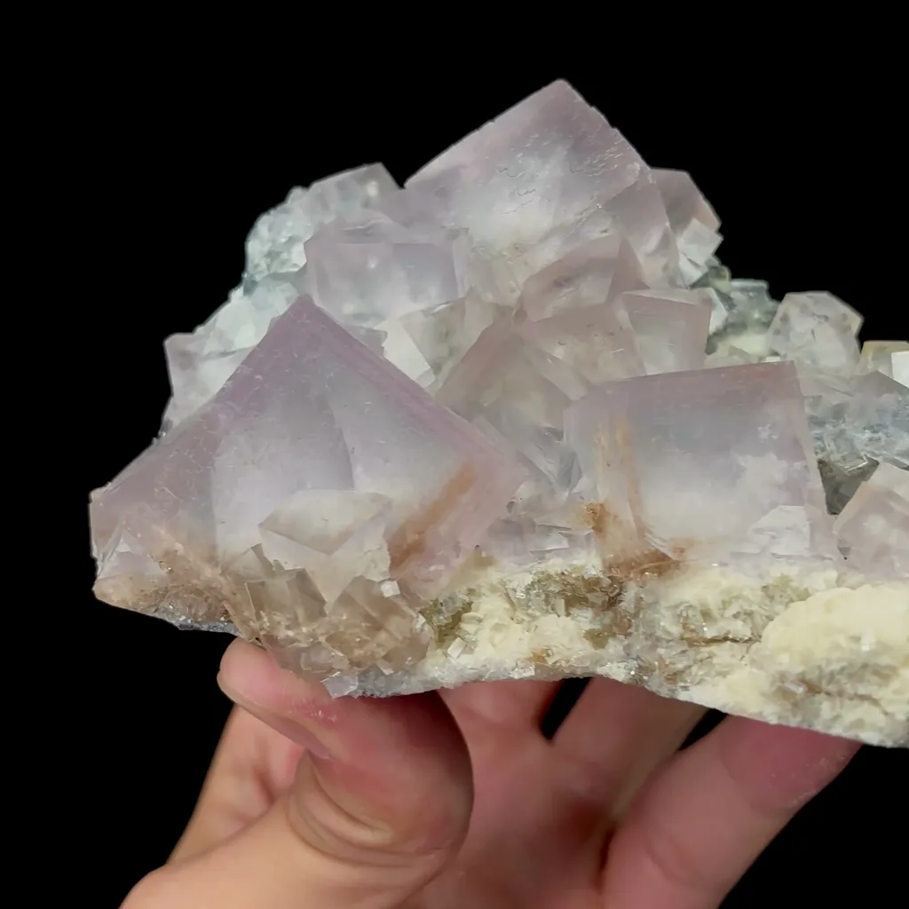 Natural Blue Purple Window Fluorite and Dolomite Mineral Specimen,High Quality Specimen,XIANGHUALING,HUNAN,CHINA(130*80*48mm) - image 2