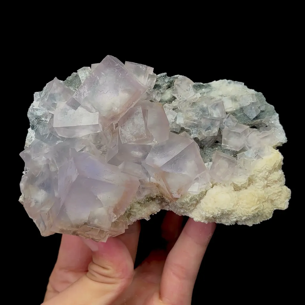 Natural Blue Purple Window Fluorite and Dolomite Mineral Specimen,High Quality Specimen,XIANGHUALING,HUNAN,CHINA(130*80*48mm) - image 4