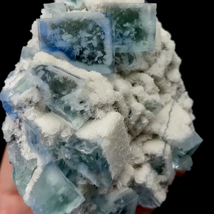 Natural Blue Snowflake Fluorite,Cube Mineral Specimen:ZHEJIANG China (140*45*90mm) - image 3