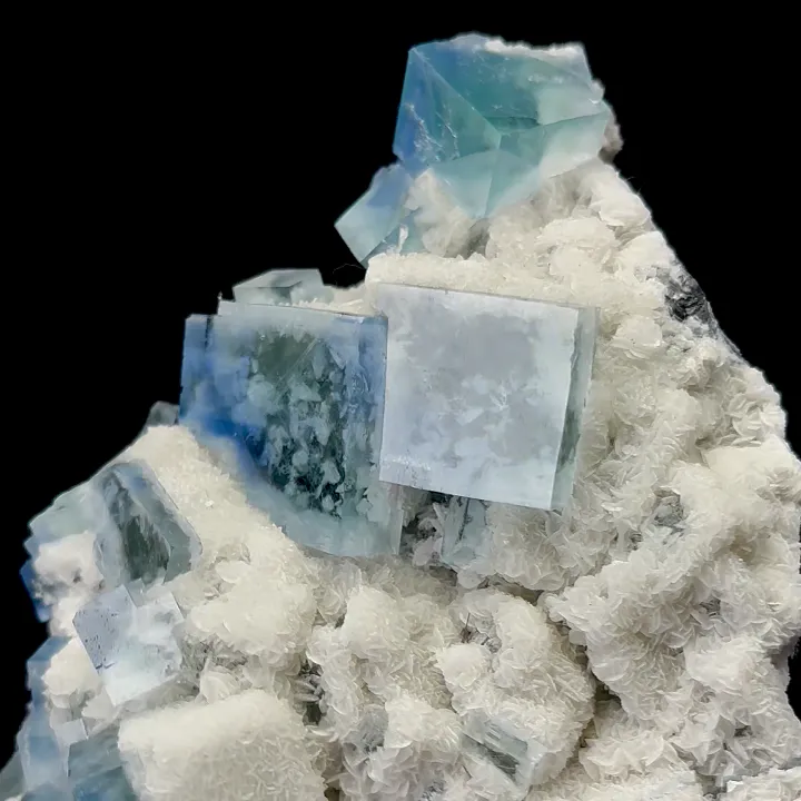 Natural Blue Snowflake Fluorite,Cube Mineral Specimen:ZHEJIANG China (140*45*90mm) - image 2
