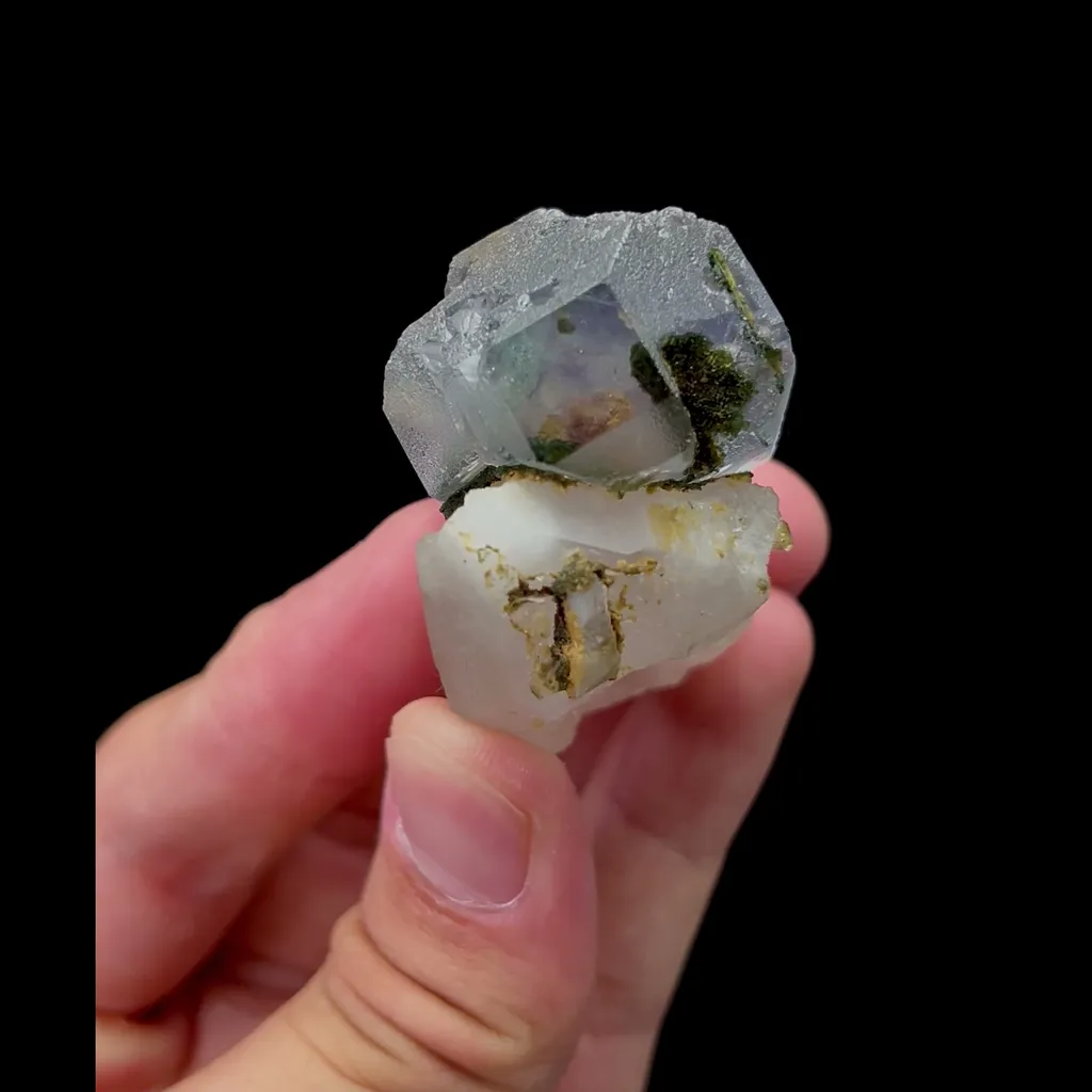 Natural Blue Stepped Fluorite and Crystal Mineral Specimen,High Quality Specimen,YAO GANG XIAN,HUNAN,CHINA(44*26*33mm) - image 4