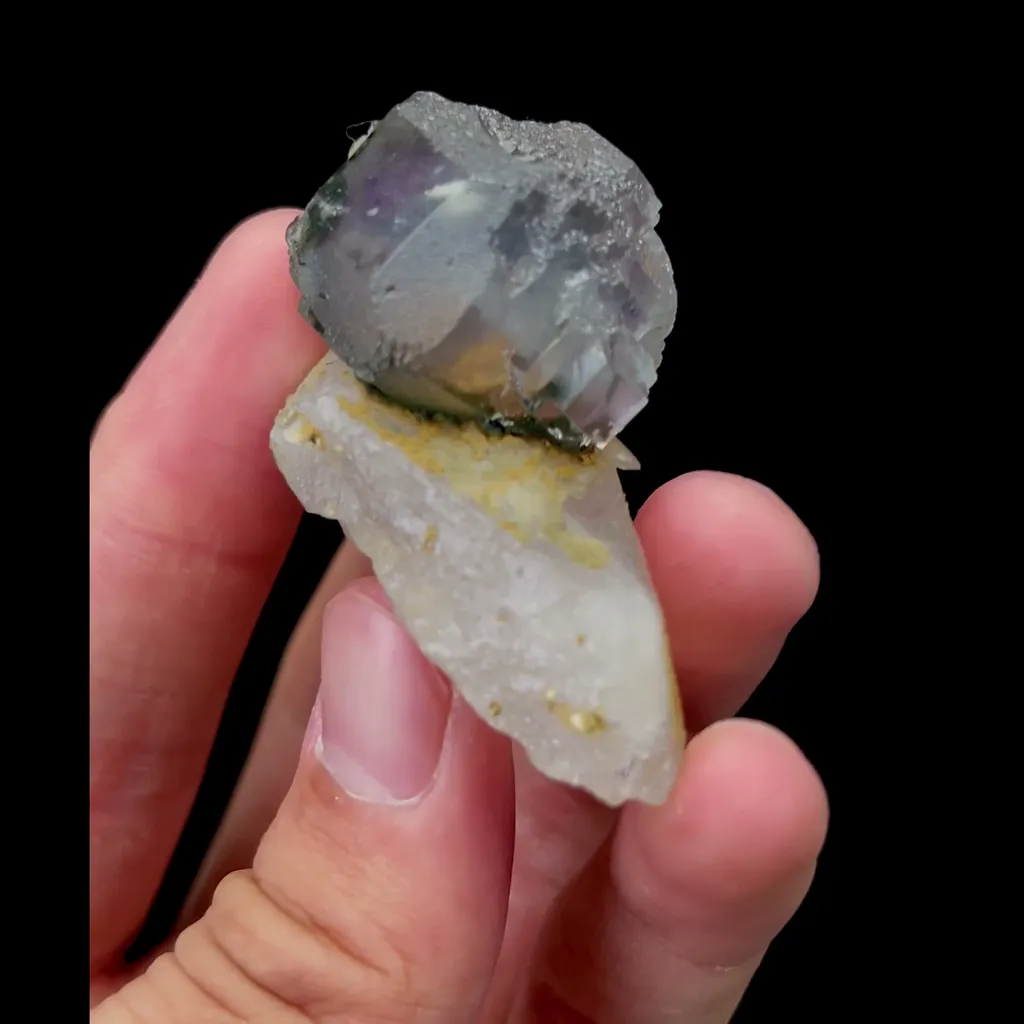 Natural Blue Stepped Fluorite and Crystal Mineral Specimen,High Quality Specimen,YAO GANG XIAN,HUNAN,CHINA(44*26*33mm) - image 3