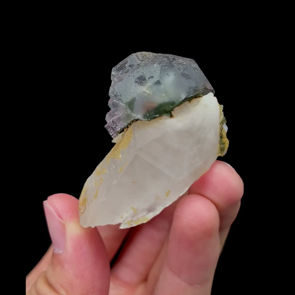 Natural Blue Stepped Fluorite and Crystal Mineral Specimen,High Quality Specimen,YAO GANG XIAN,HUNAN,CHINA(44*26*33mm) - image 2