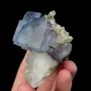 Natural Blue Stepped Fluorite and Quartz Mineral Specimen,High Quality Specimen,YAO GANG XIAN,HUNAN,CHINA(77*64*53mm) - image 3