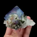 Natural Blue Stepped Fluorite and Quartz Mineral Specimen,High Quality Specimen,YAO GANG XIAN,HUNAN,CHINA(77*64*53mm) - image 4